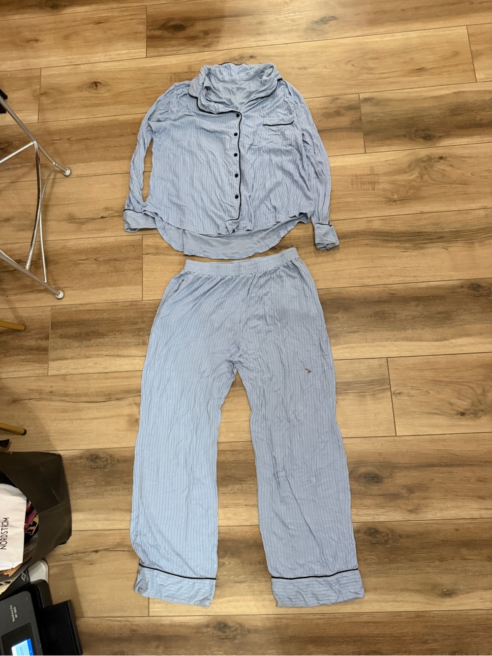 Light Blue Women's Pajama Set - Top & Pants
